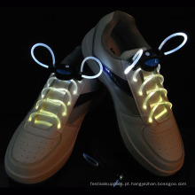 Iluminação de nylon até os laços de sapato da noite